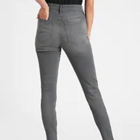 High Rise Washed-Out Grey Skinny Jeans - Picture 3 of 7